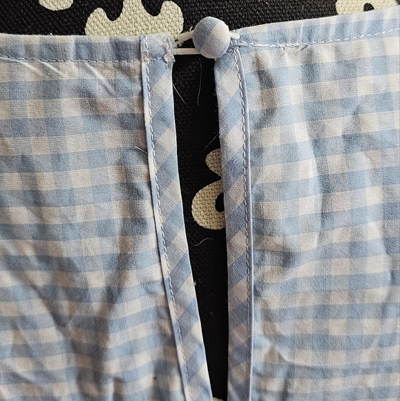 Never Worn Sleeveless Gingham Dress with Ruffles - Picture 3 of 6